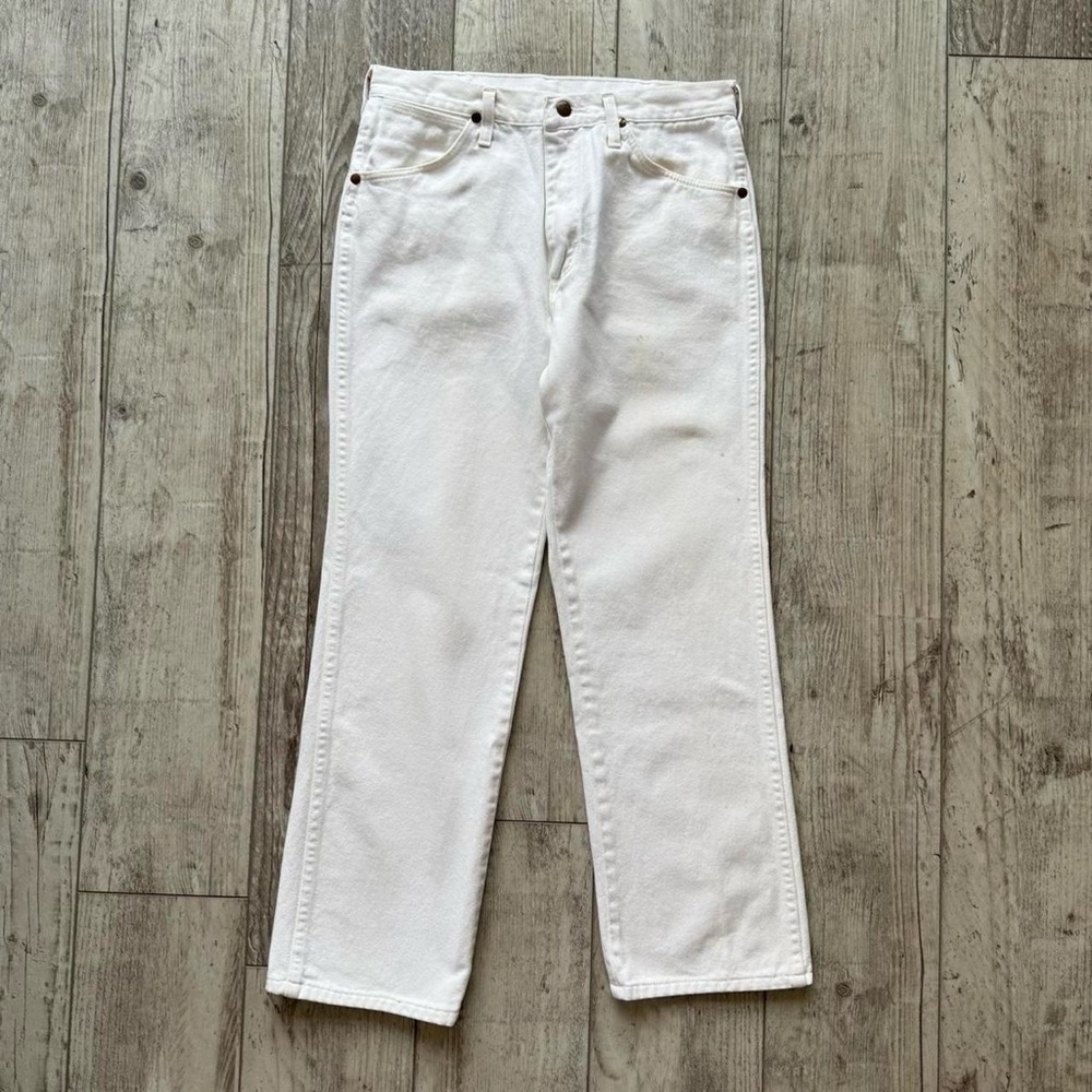 Wrangler White Jeans Straight Fit Men’s 30x34 Classic Logo